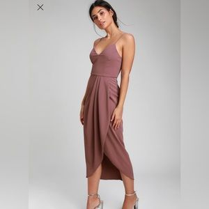 Mauve-Purple Midi Dress